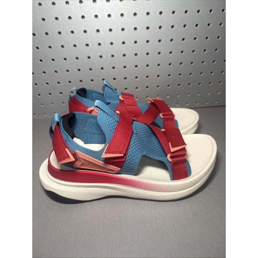 Teva Aventrail Trail Running Sandal Womens US Size 7 Blue Red White NEW NWOB